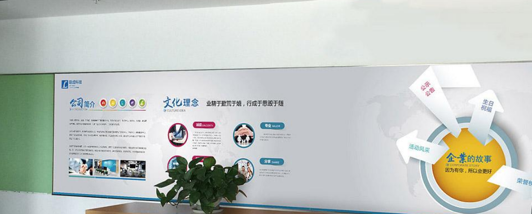 企业荣誉墙医药公司展厅设计公司文化墙创意效果图