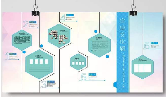 简约大气企业文化墙背景