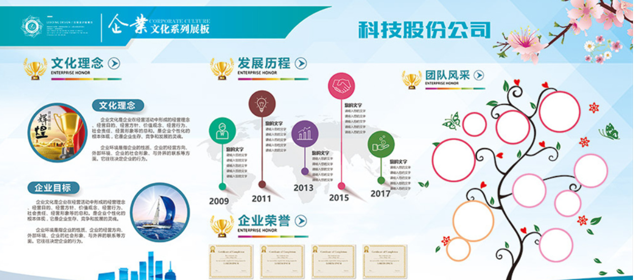 时尚企业创意文化展示墙