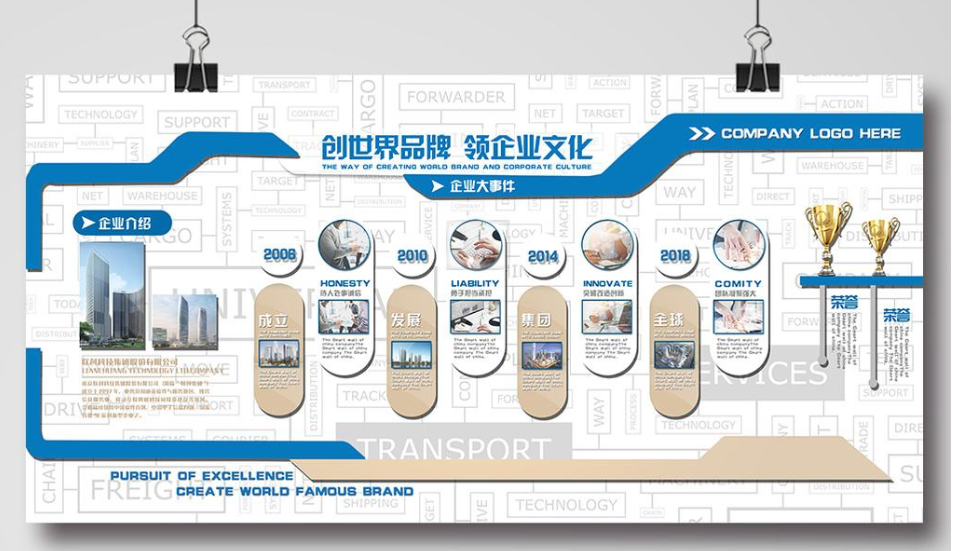 创意磁性企业文化墙定制公司文化墙贴公告栏照片形象装饰背景墙